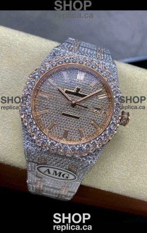 Royal Oak 15400 Iced Out Super Clone Edition 4 Super Clone Watch 