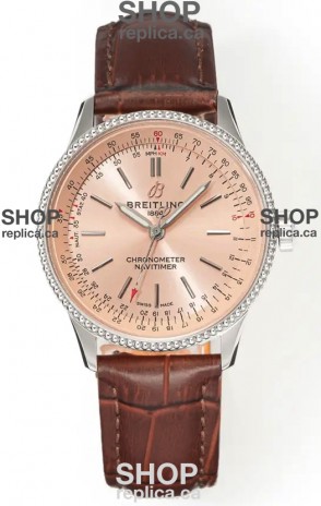 Navitimer Automatic 36 Champange Dial Steel Casing Super Clone Watch 