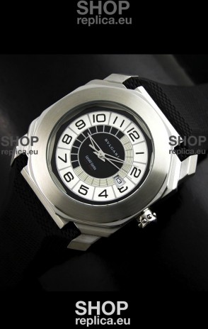 Bvlgari Gerald Genta Swiss Replica Watch in Black&White Dial
