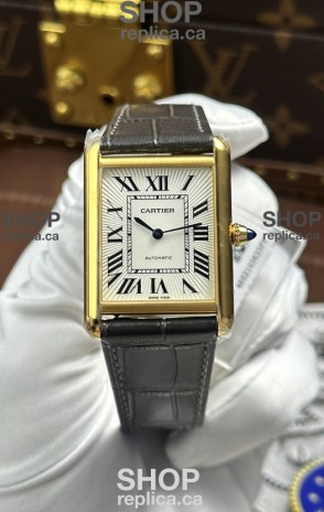 Cartier Tank Louis Automatic 27mm in Yellow Gold Super Clone Watch 