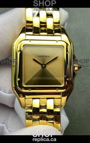 PANTHERE de Cartier 27MM Gold Dial Super Clone Watch 