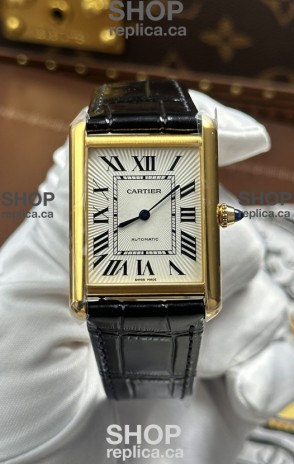 Cartier Tank Louis Automatic 27mm in Yellow Gold Super Clone Watch 