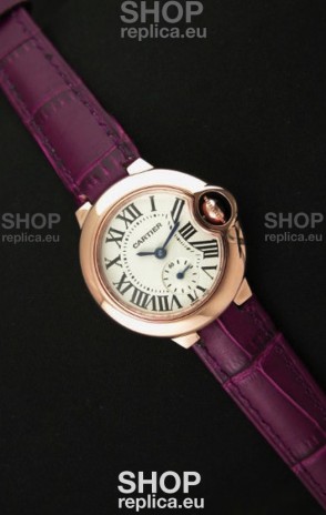 Cartier Swiss Ladies Replica Watch in Rose Gold Casing