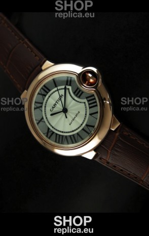 Ballon De Cartier Swiss Replica Watch in Rose Gold - 1:1 Mirror Replica 