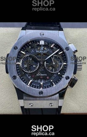 Hublot Classic Fusion Chronograph Stainless Steel Skeleton Super Clone Watch 