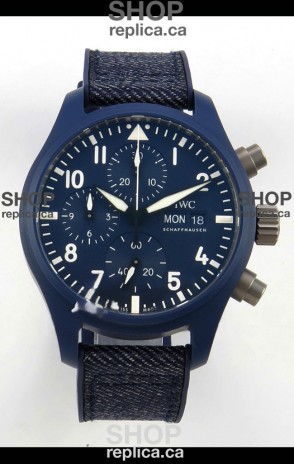 IWC PILOT'S Chronograph Top Gun Oceana Blue Super Clone Watch 