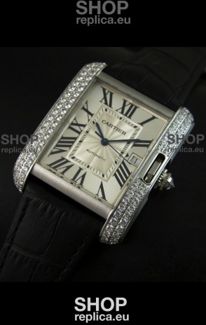 Cartier Tank Swiss Replica Watch 1:1 Mirror Replica Watch - Steel Casing