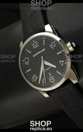 Mont Blanc Timewalker Swiss Automatic Watch in Black Dial - Ultimate Mirror Replica