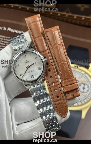 Omega De Ville Automatic 34MM Pearl Dial Steel Case Super Clone Watch 