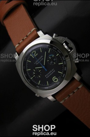 Panerai Luminor Regatta Swiss Replica Watch in Black Dial - 1:1 Mirror Replica