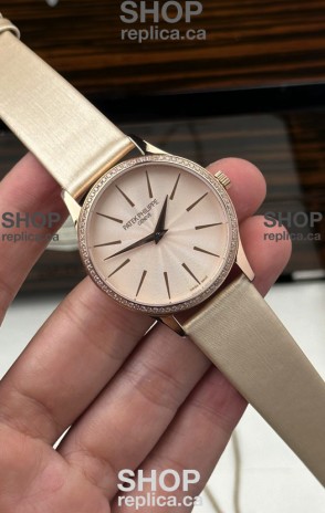 Patek Philippe Calatrava 4997 Rose Gold Beige Dial Super Clone Watch 