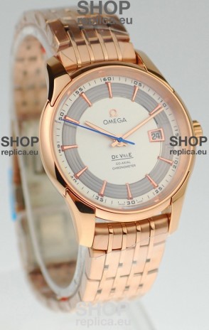 Omega Co Axial De Ville Hour Vision Swiss Replica Gold Watch