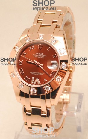 Rolex Datejust Rose Gold Japanese Replica Watch