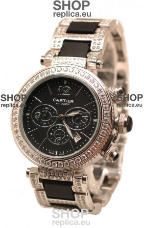 Cartier Pasha Seatimer Swiss Replica Diamonds Watch