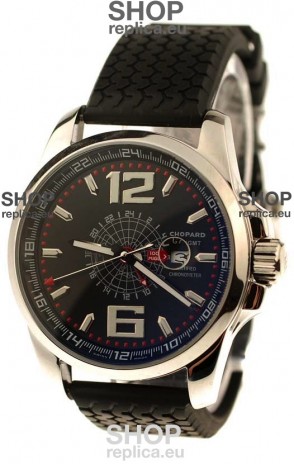Chopard 1000 Miglia GT XL GMT Japanese Replica Watch in Black Dial