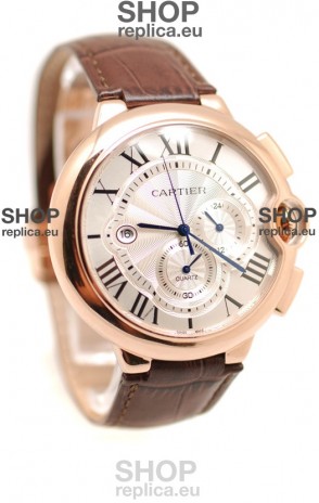 Ballon Blue De Cartier Swiss Replica Gold Watch