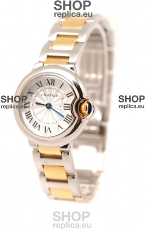 Ballon De Cartier Ladies Swiss Quartz Two Tone Watch