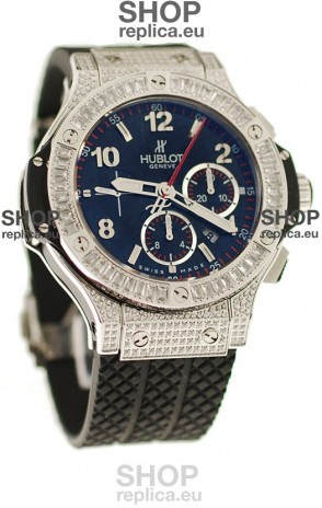 Hublot Big Bang Swiss Watch with Diamonds Embedded Case and Bezel
