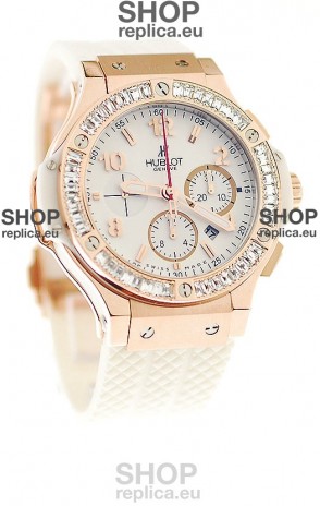 Hublot Big Bang Snow Edition Swiss Watch in Pink Gold Casing