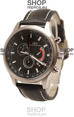 IWC Pilot Antoine de Saint Exupery Japanese Watch in Black Dial