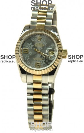 Rolex Datejust Floral Motif Ladies Swiss Replica Watch