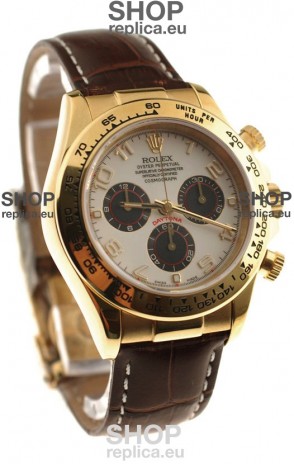 Rolex Daytona Cosmograph Swiss Replica Gold Plated Watch