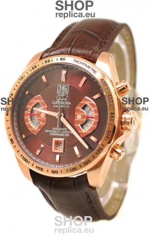 Tag Heuer Grand Carrera Japanese Replica Gold Watch