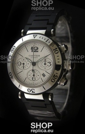 Cartier Pasha de Swiss Replica Watch in White Dial