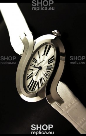 Delices De cartier Japanese Watch in White Strap