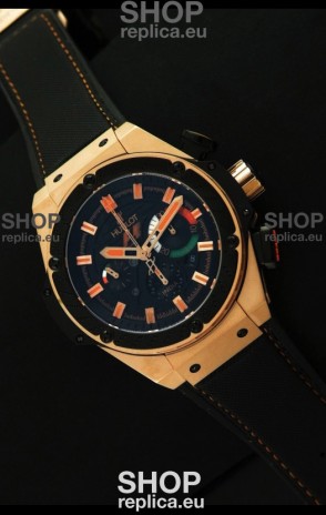 Hublot King Power F1 India Edition Swiss Watch in Pink Gold