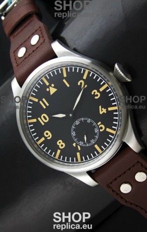 IWC Vintage Big Pilot Swiss Replica Watch in Black Dial
