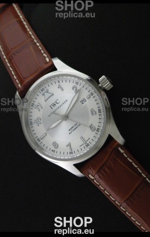IWC Fliegeruhr International Watch Co. Swiss Automatic Replica Watch in Brown Leather Strap