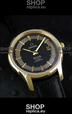 Omega De Ville Hour Vision Swiss Watch in Yellow Gold