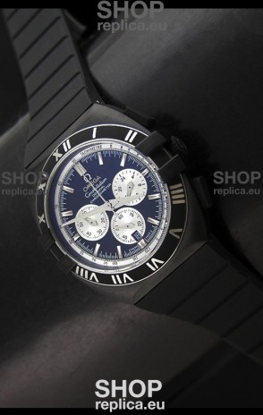 Omega Double Eagle Chronograph PVD Black Watch