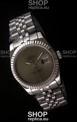 Rolex Datejust Mens Japanese Replica Watch in Grey Dial