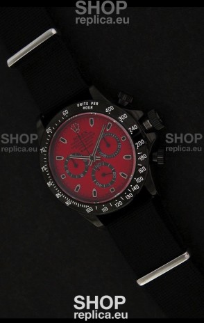 Rolex Daytona Oyster Perpetual Swiss Replica PVD Watch in Red Dial