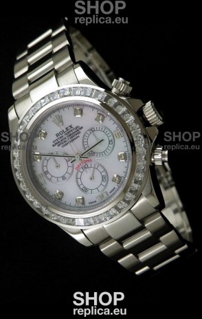 Rolex Oyster Perpetual Cosmograph Daytona Swiss Replica Watch in White Dial