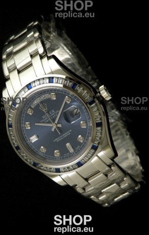 Rolex Oyster Perpetual Day Date Swiss Automatic Watch in Midnite Blue Dial
