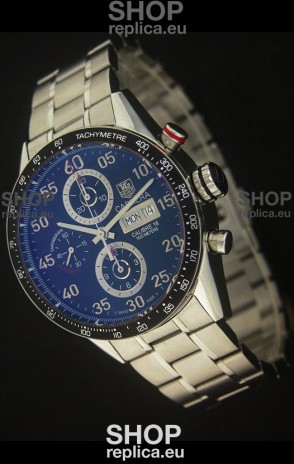 Tag Heuer Carrera Tachymeter Swiss Chronograph Watch in Blue Dial