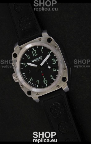U-Boat Thousands of Feet Steel Watch in Black Dial