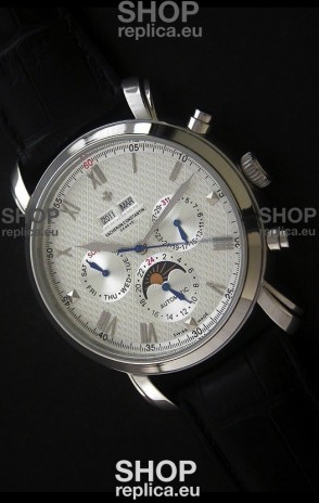 Vacheron Constantin Perpetual Calendar Japanese Watch in Silver