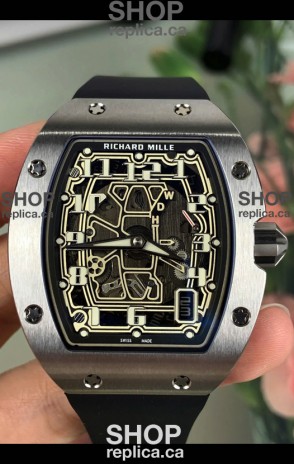 Richard Mille RM67-01 Titanium Extra-Flat Black Strap Super Clone Watch 