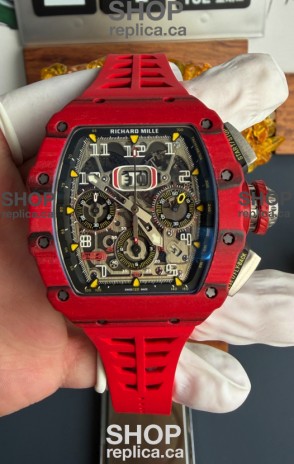 Richard Mille RM11-03 Red Carbon TPT Case Super Clone Watch 