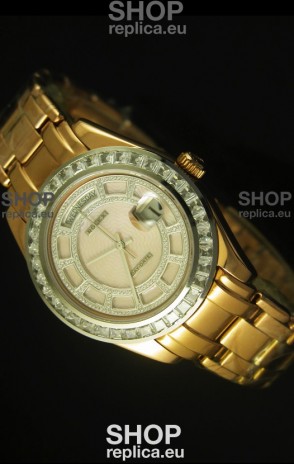 Rolex Day Date Swiss Watch in Yellow Gold Case