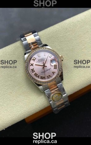 Rolex Super Clone Datejust 31MM Pink Dial Rose Gold Oyster Super Clone Watch 