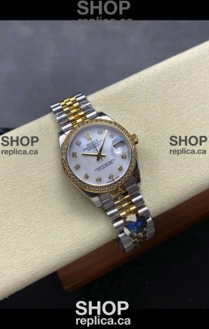 Rolex Super Clone Datejust 31MM Pearl Dial Yellow Gold Super Clone Watch 