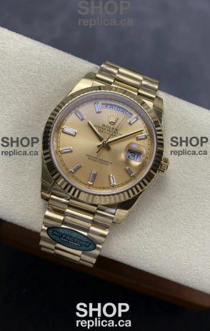 Rolex Day Date 228238 Yellow Gold in Gold Dial Super Clone Watch 