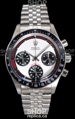 Rolex Daytona Paul Newman 37MM White Dial Manual Wind Super Clone Watch 