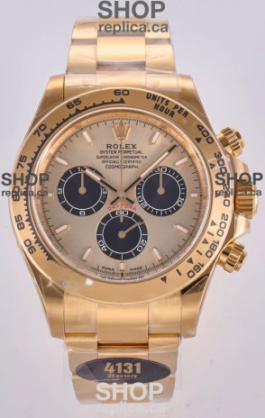 Rolex Daytona 126508 Yellow Gold FREE SPRUNG MVMT Super Clone Watch 