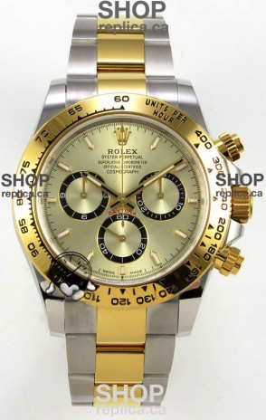 Rolex Daytona 126503 Two Tone Gold Dial FREE SPRUNG MVMT Super Clone Watch 